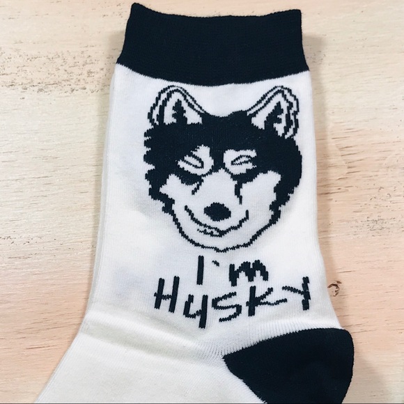 🐶 NEW 2 Pairs Husky Unisex Socks 🧦 - Picture 2 of 5
